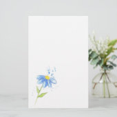 Blue Daisy Briefpapier (Stehend Vorderseite)