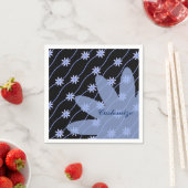 Blue Daisy Chain Floral Pattern Napkins Serviette (Beispiel)