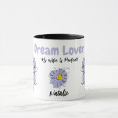 Blue Daisy, Dream Lover, Valentine Gift Tasse (Zentrum)