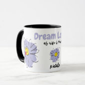 Blue Daisy, Dream Lover, Valentine Gift Tasse (Vorderseite Links)