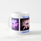 Blue Daisy Floral Art Fotografie Personalisiert Kaffeetasse (Vorderseite Links)