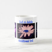 Blue Daisy Floral Art Fotografie Personalisiert Kaffeetasse (Mittel)