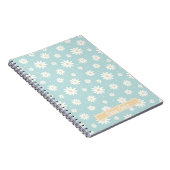 Blue Daisy Floral Custom Notebook Notizblock (Rechte Seite)