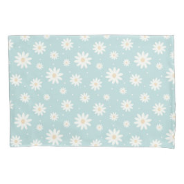 Blue Daisy Floral Kissenbezug