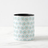 Blue Daisy Floral Pattern Mug Tasse (Zentrum)