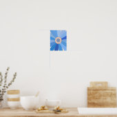 Blue Daisy Floral Poster (Küche)