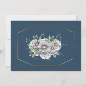 Blue Daisy Floral Wedding Save the Date Einladung (Rückseite)