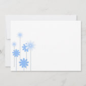 Blue Daisy Formal Save the Date Postcard (Rückseite)