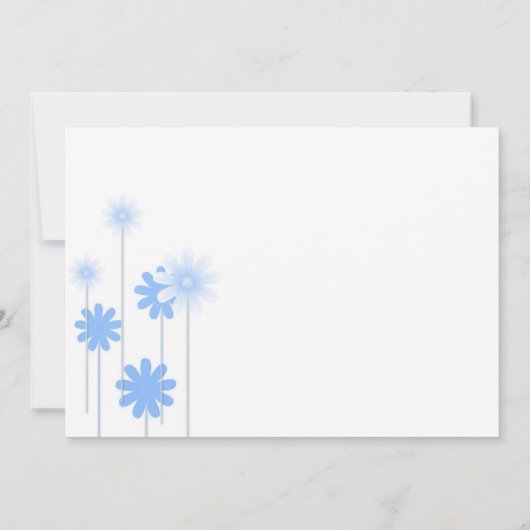 Blue Daisy Formal Save the Date Postcard (Rückseite)