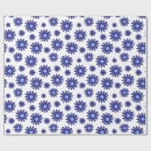 Blue Daisy Geschenkpapier (Flach)