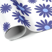 Blue Daisy Geschenkpapier (Rolleneckpunkt)