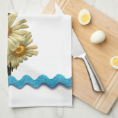 Blue Daisy Geschirrtuch (Viertel Falte)