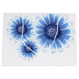 Blue Daisy Gift Bag Große Geschenktüte