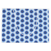 Blue Daisy Gift Bag Große Geschenktüte (Rückseite)