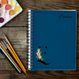 Blue daisy Hibiskus Aquarell Notizblock