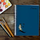 Blue daisy Hibiskus Aquarell Notizblock