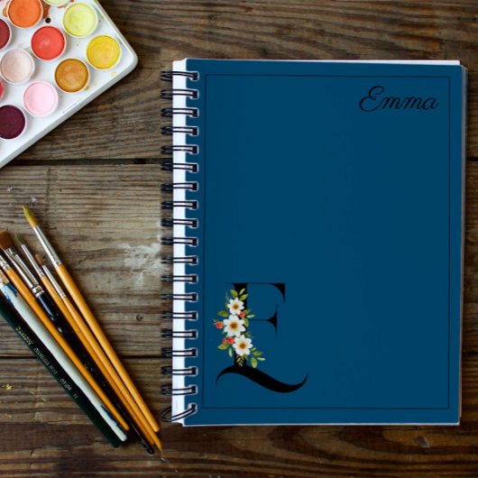 Blue daisy Hibiskus Aquarell Notizblock