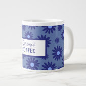 Blue Daisy Jumbo-Tasse (Vorderseite Rechts)