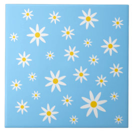 Blue Daisy Keramik Tile Fliese