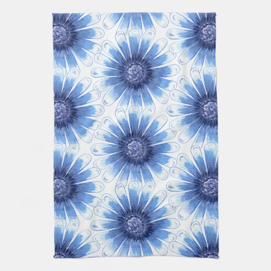 Blue Daisy Kitchen Handtücher (Vertikal)