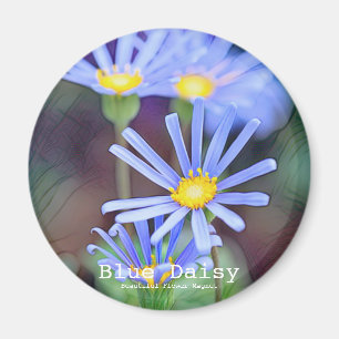 Blue Daisy Magnet
