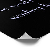 Blue Daisy mit Yeats Zitat Poster (Ecke)