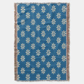 Blue Daisy Muster Throw Blanket Decke (Vorderseite Vertikal)