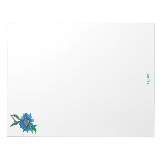 Blue Daisy Note Pad Notizblock (Vorderseite)