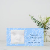 Blue Daisy Osterfoto Karten (Stehend Vorderseite)