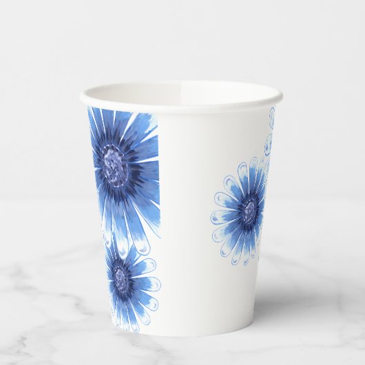 Blue Daisy Paper Cup Pappbecher (Links)
