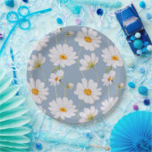 Blue Daisy Paper Plates Pappteller (Party)
