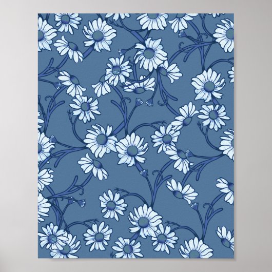 Blue Daisy Poster (Vorne)