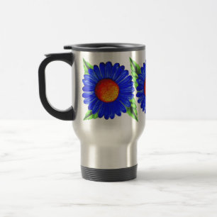 Blue Daisy Reisebecher