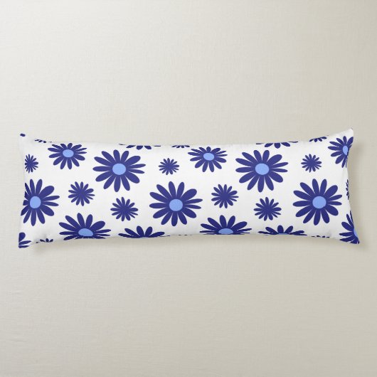 Blue Daisy Seitenschläferkissen (Rückseite)