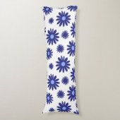 Blue Daisy Seitenschläferkissen (Vorderseite Vertikal)