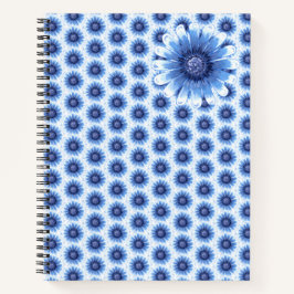 Blue Daisy Spiral Notebook Notizblock
