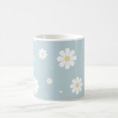Blue Daisy Spring Blumen Niedlich Blumen Kaffeetasse (Mittel)