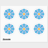Blue Daisy Sticker (Blatt)