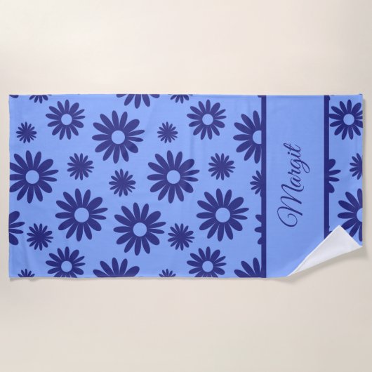 Blue Daisy Strandtuch (Vorderseite)