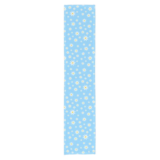 Blue Daisy Table Runner Kurzer Tischläufer (Vorderseite)