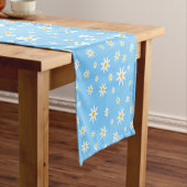 Blue Daisy Table Runner Kurzer Tischläufer (Beispiel)
