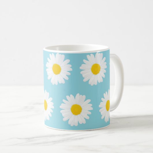Blue Daisy Tasse (VorderseiteRechts)