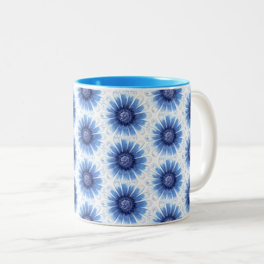 Blue Daisy Tasse (VorderseiteRechts)