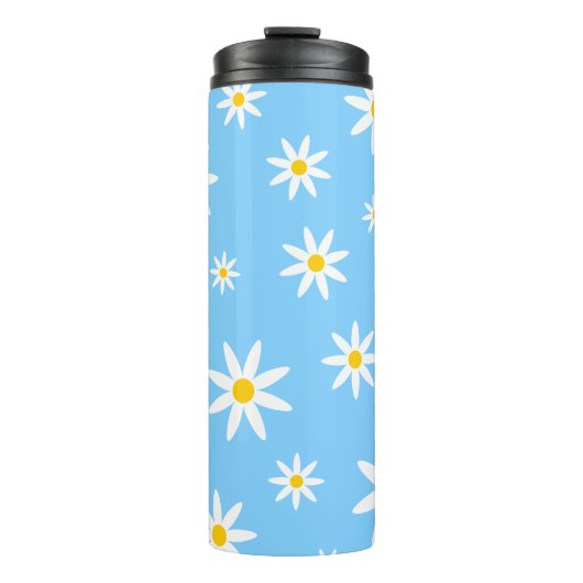 Blue Daisy Thermal Tumbler Thermosbecher (Vorderseite)