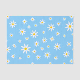 Blue Daisy Tissue Paper Seidenpapier