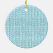 Blue Daisy Unicorn Keramik Ornament (Hinten)