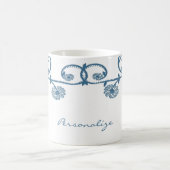 Blue Daisy Vine Coffee Tasse (Mittel)