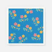 Blue Daisy Vintag Bouquet Pattern Serviette (Vorderseite)