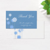 Blue Daisy Wedding Dankeschön Card (Schreibtisch)