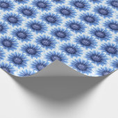 Blue Daisy Wrapping Paper Geschenkpapier (Ecke)